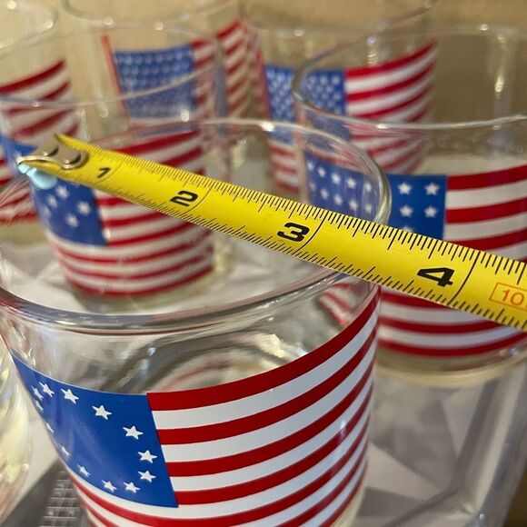 Libbey USA Flags with History on back Set of 8 Vintage Bar Glasses - Picture 15 of 16